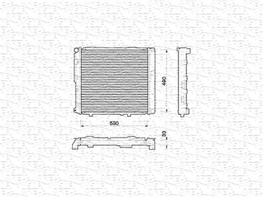 MAGNETI MARELLI Радиатор, охлаждение двигателя 350213774000